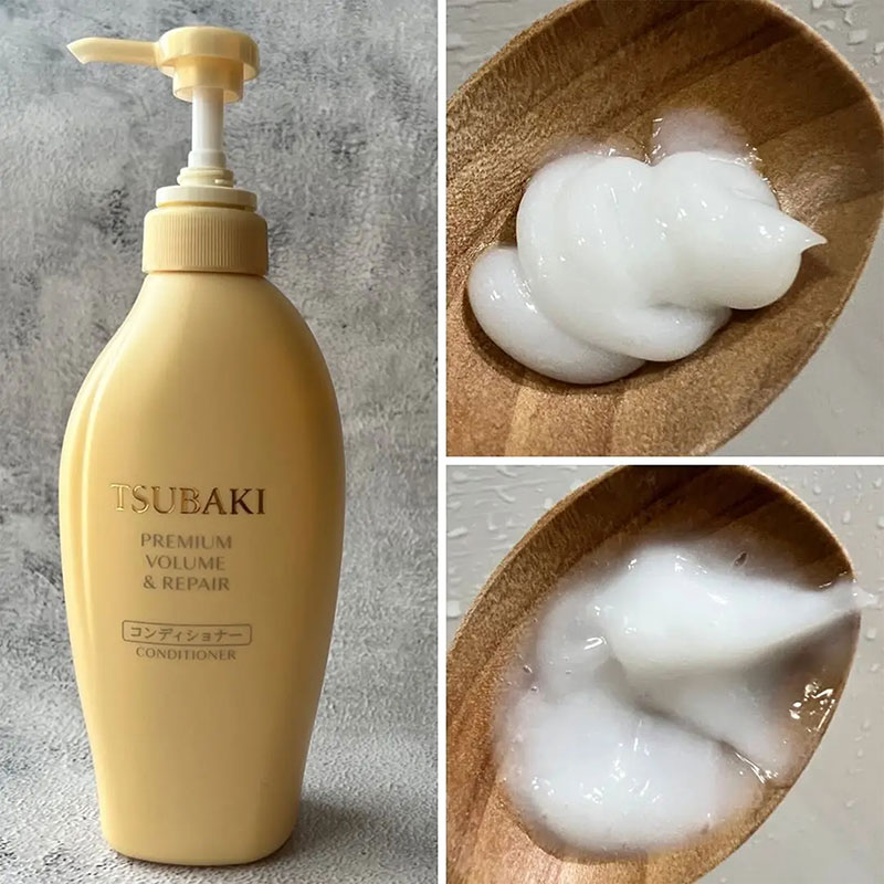 Dầu xả phục hồi & bồng bềnh Nhật Bản Tsubaki premium volume & repair conditioner 450ml thương hiệu TSUBAKI
