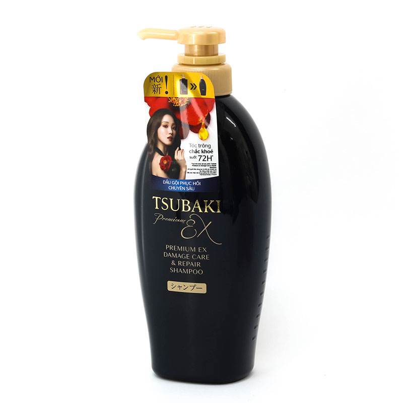 Dầu gội phục hồi chuyên sâu Nhật Bản Tsubaki Premium Ex damage care & repair shampoo 450ml thương hiệu TSUBAKI