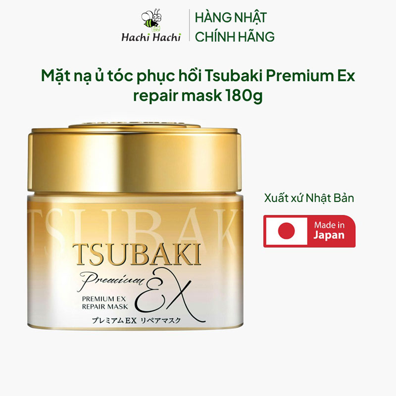 Mặt nạ ủ tóc phục hồi Nhật Bản Tsubaki Premium Ex repair mask 180g thương hiệu TSUBAKI