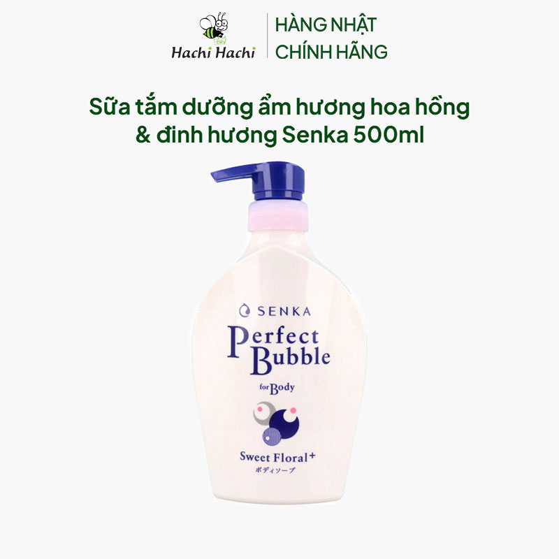 Sữa tắm dưỡng ẩm hương hoa hồng & đinh hương Senka 500ml thương hiệu SENKA