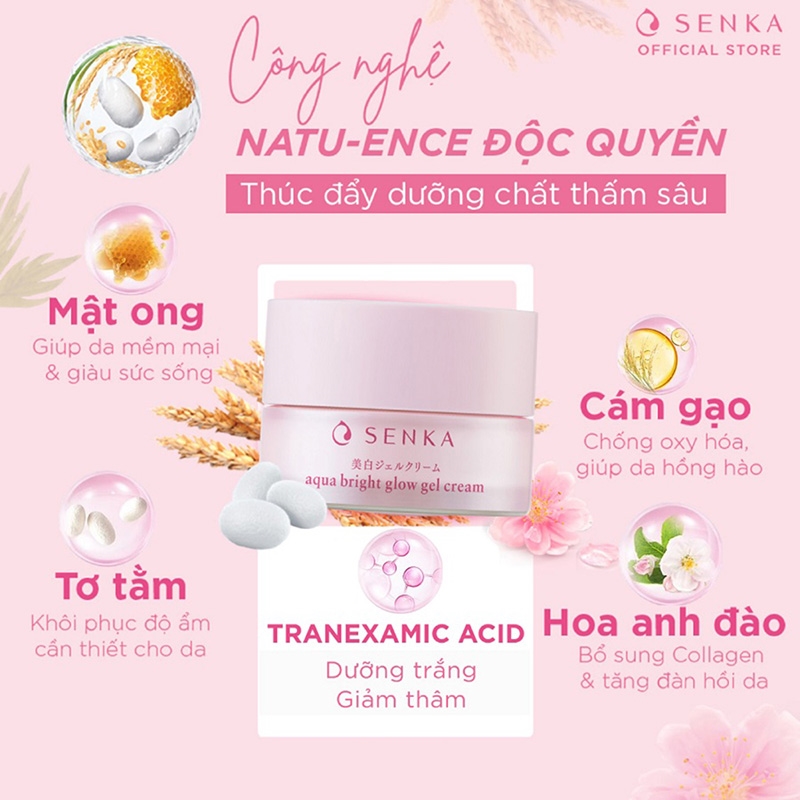 Kem dưỡng da ban đêm trắng hồng mờ thâm sạm Senka 50g thương hiệu SENKA