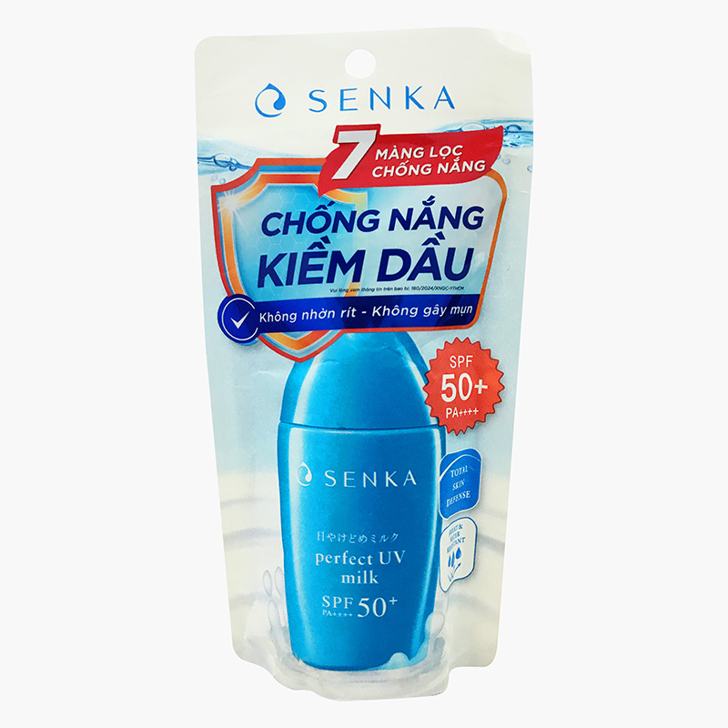 Sữa chống nắng kiềm dầu Senka Perfect UV Milk A SPF50 PA++++  40ml thương hiệu SENKA
