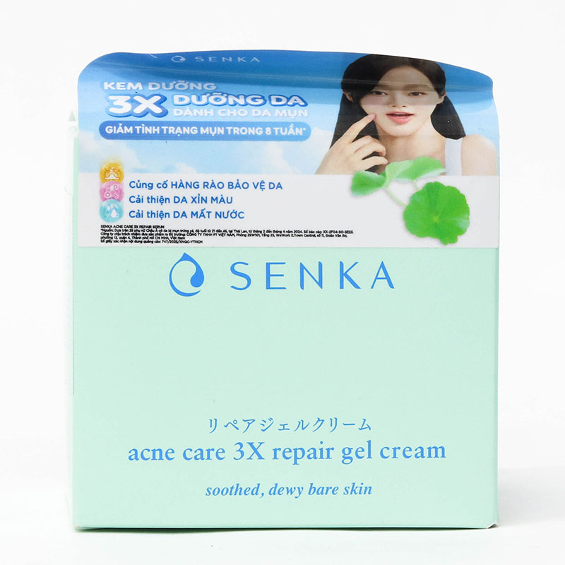 Kem dưỡng dành cho da mụn Senka acne care 3x repair gel cream 50g thương hiệu SENKA