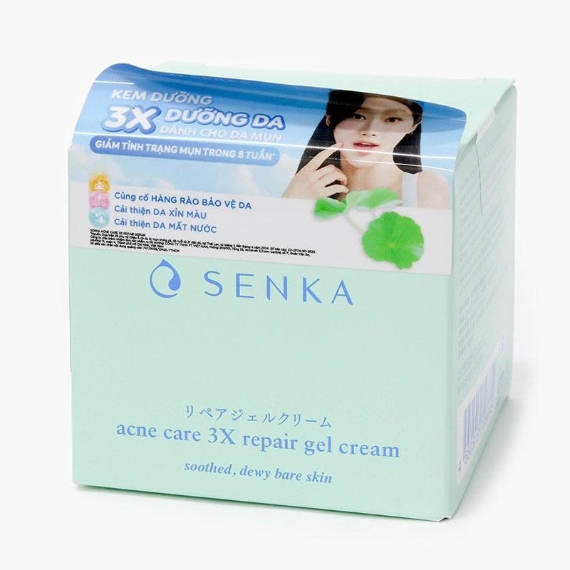 Kem dưỡng dành cho da mụn Senka acne care 3x repair gel cream 50g thương hiệu SENKA