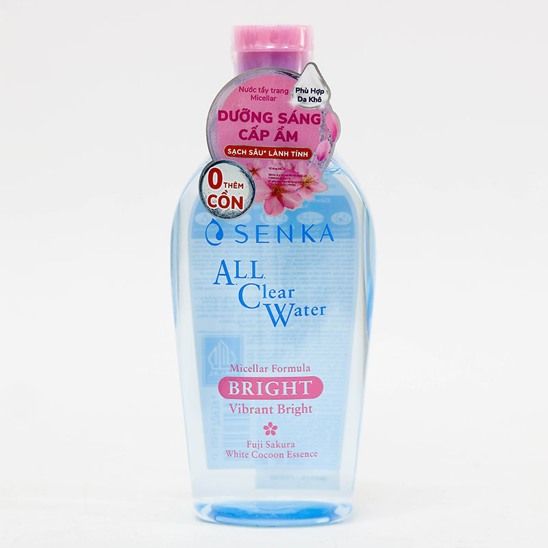 Nước tẩy trang Senka Micellar dưỡng sáng cấp ẩm 400ml thương hiệu SENKA