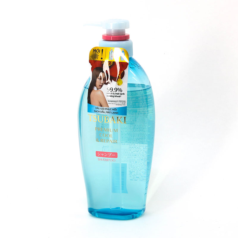 Dầu gội phục hồi, sạch dầu & mát lạnh Nhật Bản Tsubaki premium cool & repair shampoo 450ml thương hiệu TSUBAKI