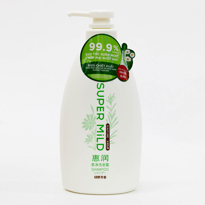 Dầu gội Nhật Bản dịu nhẹ hương tươi mát Super Mild shampoo 600ml thương hiệu 