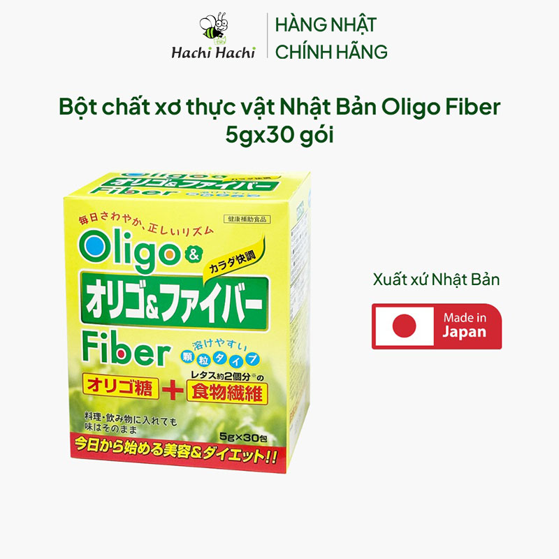 Bột chất xơ thực vật Nhật Bản Oligo Fiber 5gx30 gói thương hiệu JAPAN GALS