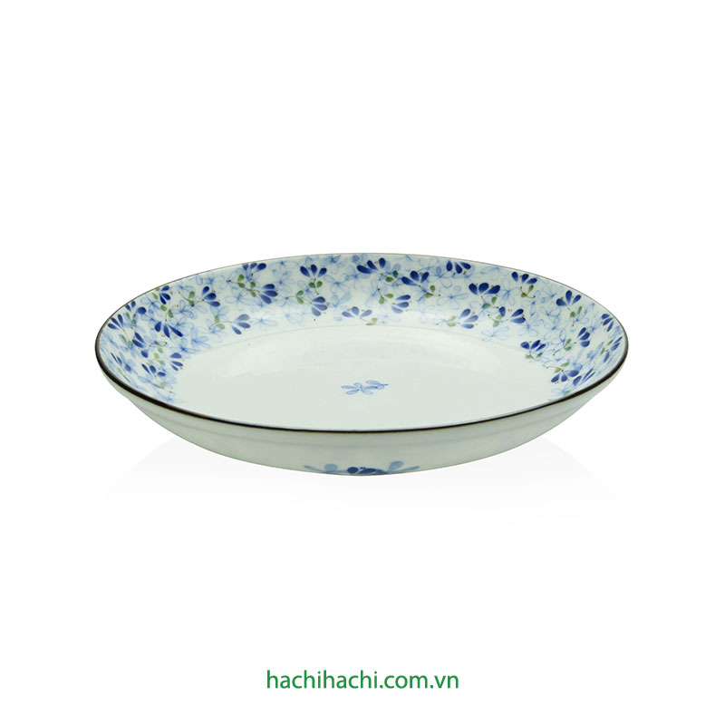 Đĩa sứ Nhật Bản 16.5cm, đĩa gốm sứ nông lòng, cạn lòng, dùng được lò vi sóng
