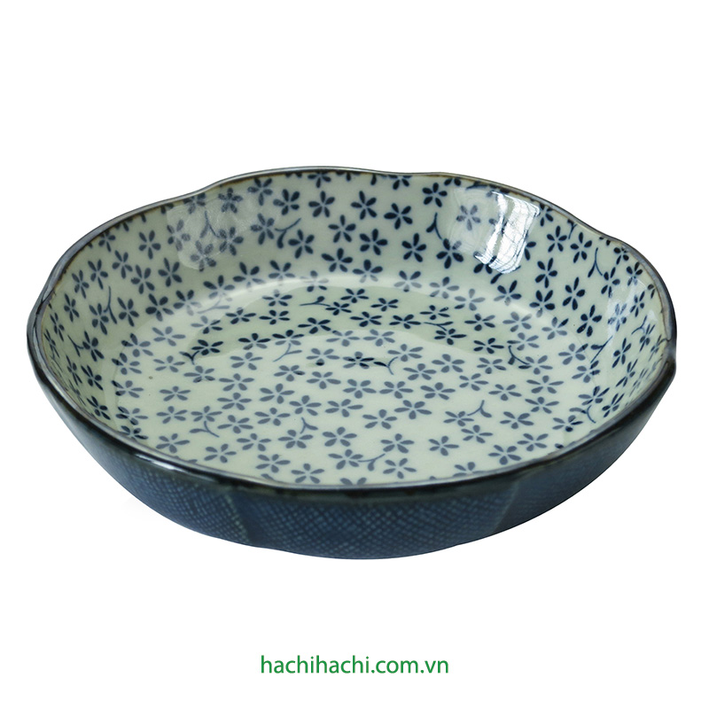 Đĩa sứ Nhật Bản 16cm, đĩa gốm sứ nông lòng, cạn lòng, dùng được lò vi sóng