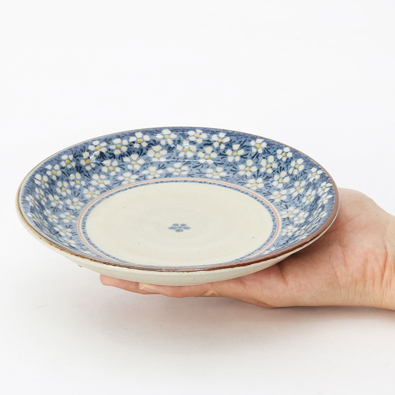 Đĩa gốm Nhật Bản 16.5cm, đĩa gốm sứ nông lòng, cạn lòng, dùng được lò vi sóng thương hiệu 