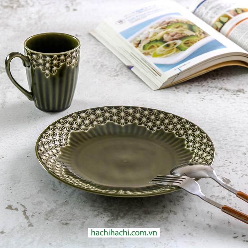 Đĩa sứ Nhật Bản 22.3cm thương hiệu 
