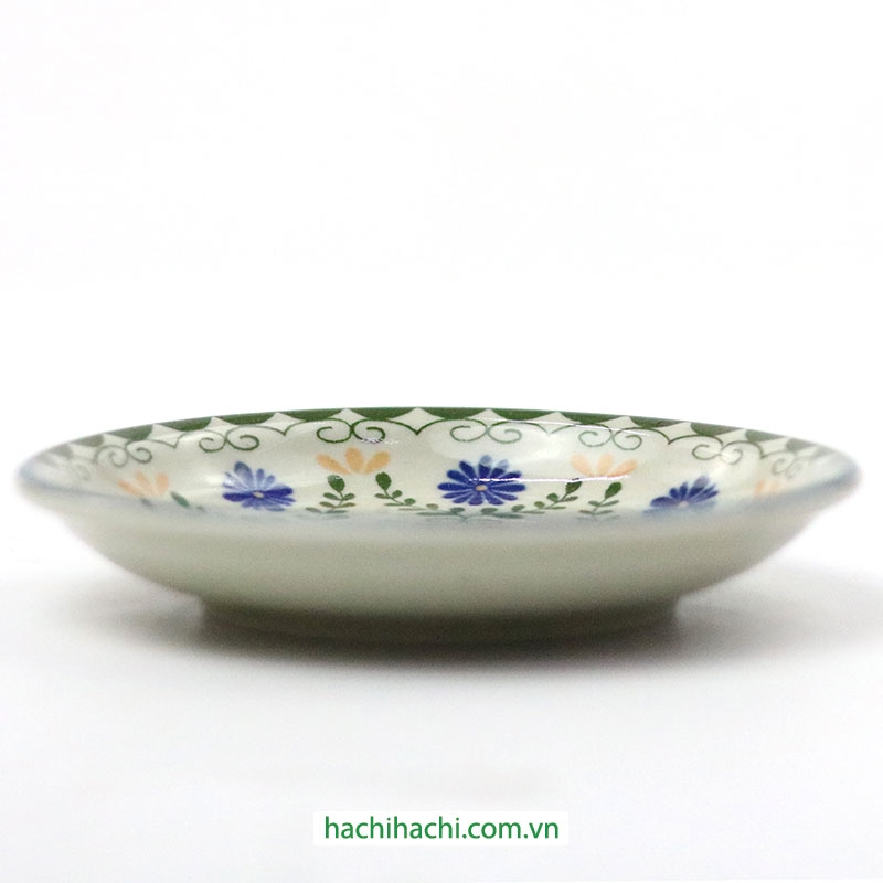 Đĩa gốm Nhật Bản 11cm, đĩa gốm sứ nông lòng, cạn lòng, dùng được lò vi sóng thương hiệu TORI