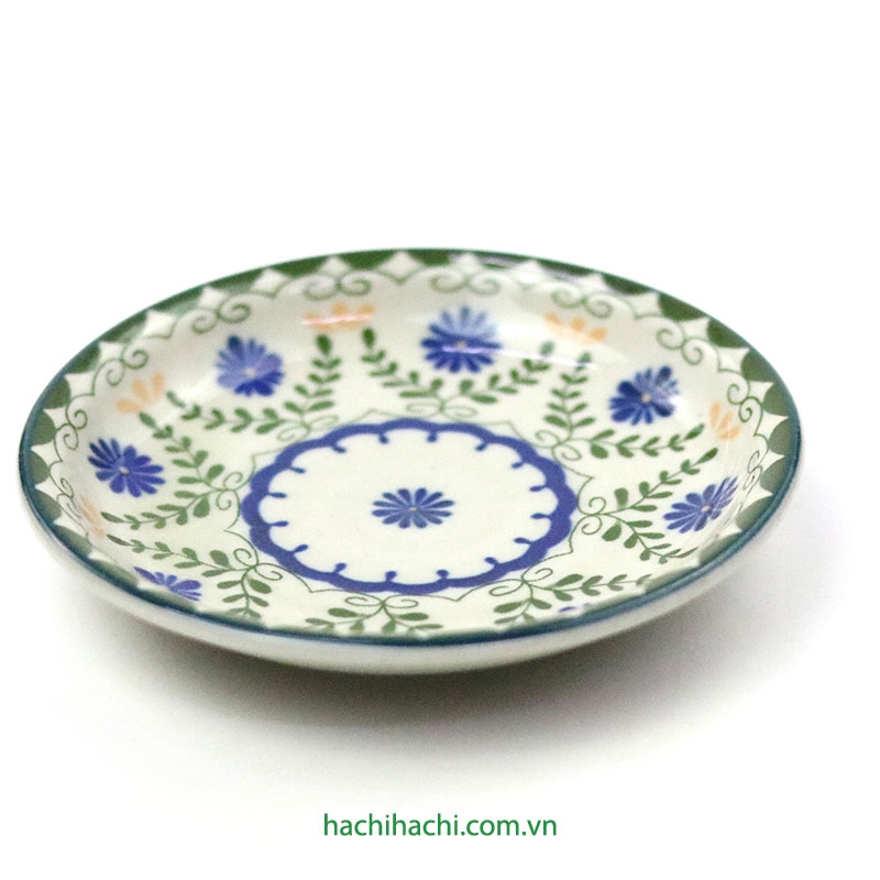 Đĩa gốm Nhật Bản 11cm, đĩa gốm sứ nông lòng, cạn lòng, dùng được lò vi sóng thương hiệu TORI