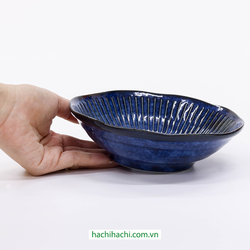 Đĩa sứ Nhật Bản 16.5cm sâu lòng, dùng được lò vi sóng thương hiệu 