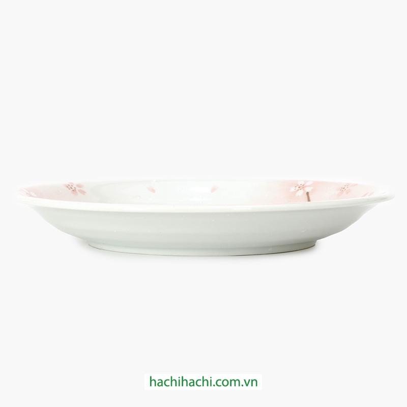 Đĩa sứ Nhật Bản 22.5cm Sakura, dùng được lò vi sóng thương hiệu 