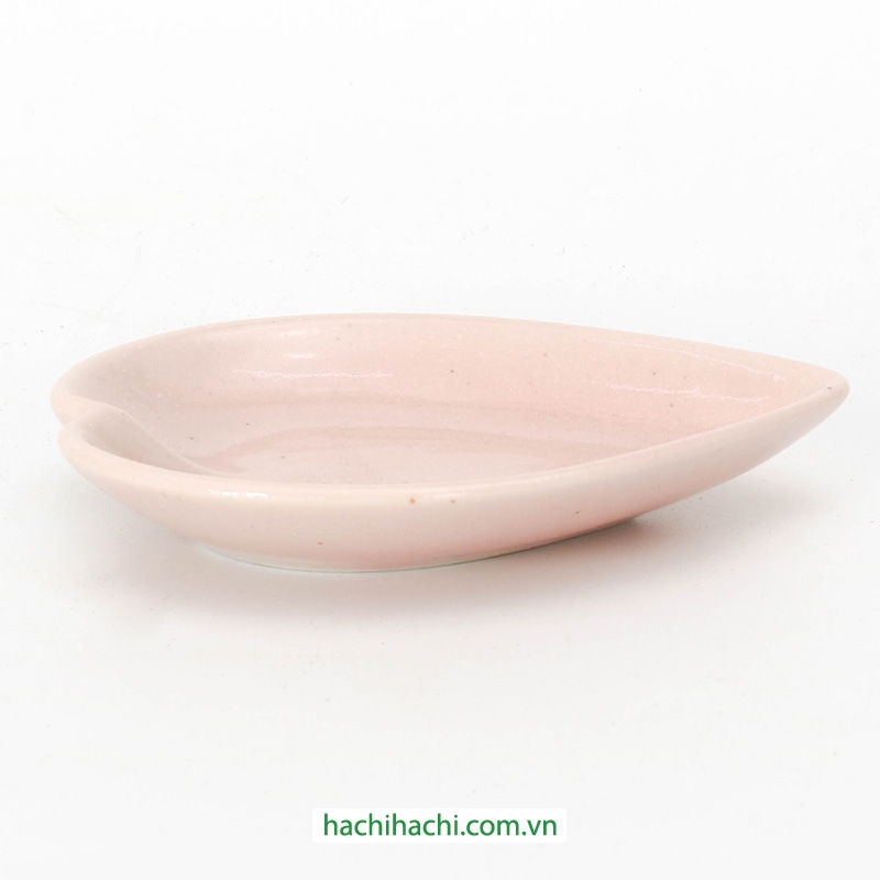 Đĩa sứ Nhật Bản 10x7.5cm Cánh hoa Sakura, dùng được lò vi sóng thương hiệu 