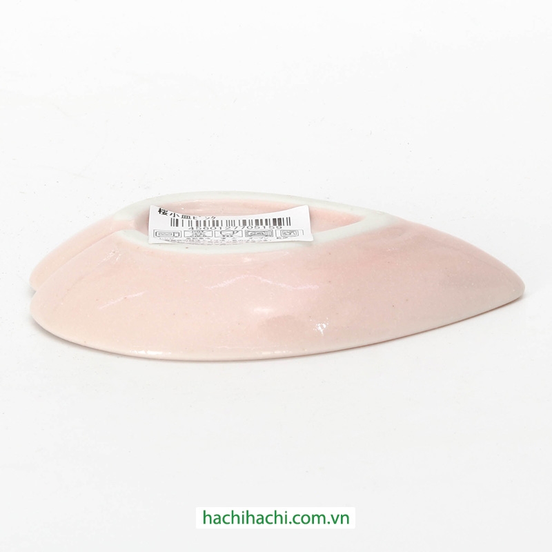 Đĩa sứ Nhật Bản 10x7.5cm Cánh hoa Sakura, dùng được lò vi sóng thương hiệu 