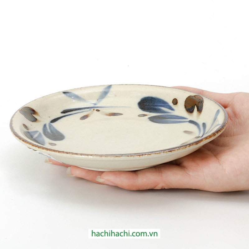 Đĩa gốm Nhật Bản 14cm, dùng được lò vi sóng thương hiệu 