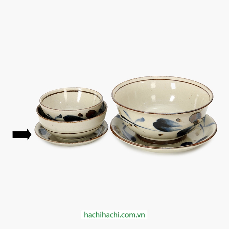 Đĩa gốm Nhật Bản 14cm, dùng được lò vi sóng thương hiệu 