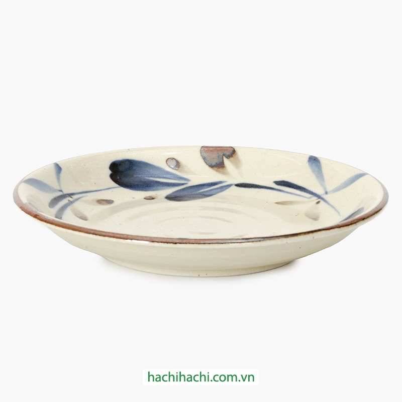 Đĩa gốm Nhật Bản 20.2cm, dùng được lò vi sóng thương hiệu 