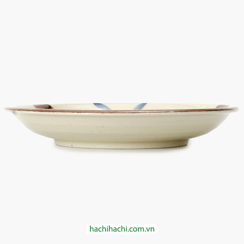 Đĩa gốm Nhật Bản 20.2cm, dùng được lò vi sóng thương hiệu 