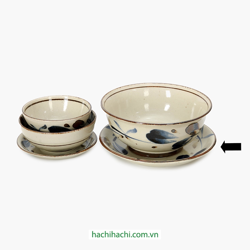 Đĩa gốm Nhật Bản 20.2cm, dùng được lò vi sóng thương hiệu 