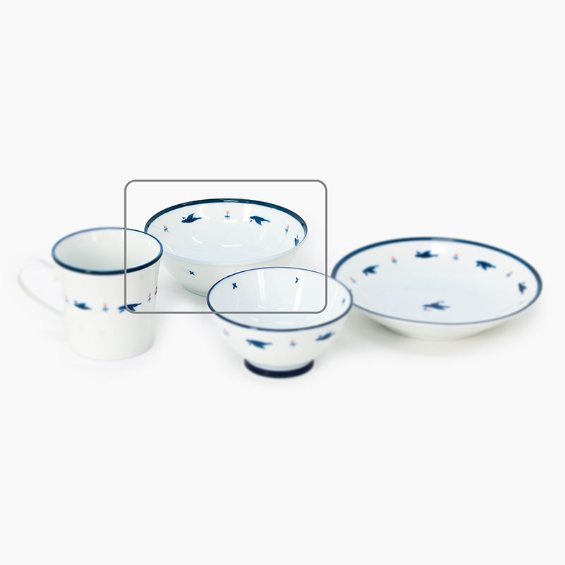 Tô sứ Nhật Bản 14.5cm (Họa tiết chim vỗ cánh), dùng được lò vi sóng thương hiệu 