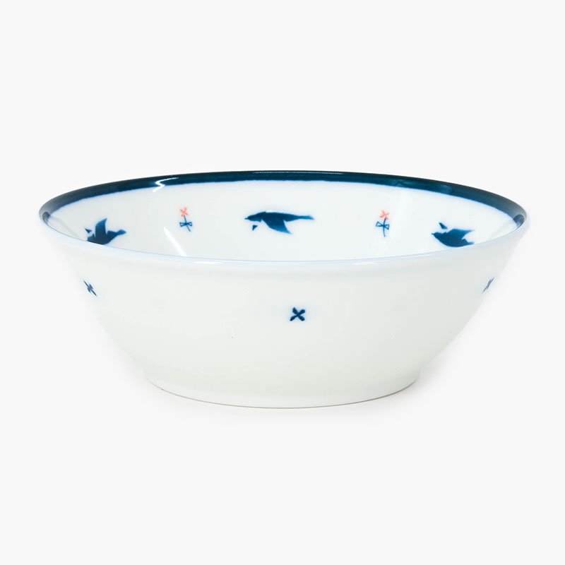 Tô sứ Nhật Bản 14.5cm (Họa tiết chim vỗ cánh), dùng được lò vi sóng