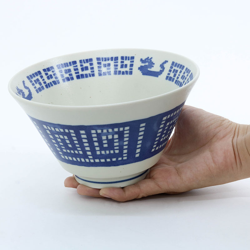Tô sứ Nhật Bản, tô đại, bát ô tô, bát tô canh, bát ăn mì 16.8cm (Rồng sấm), dùng được lò vi sóng thương hiệu 