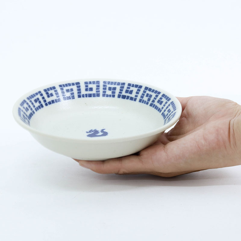 Đĩa sứ Nhật Bản 14cm, đĩa gốm sứ nông lòng, cạn lòng (Rồng sấm), dùng được lò vi sóng thương hiệu 
