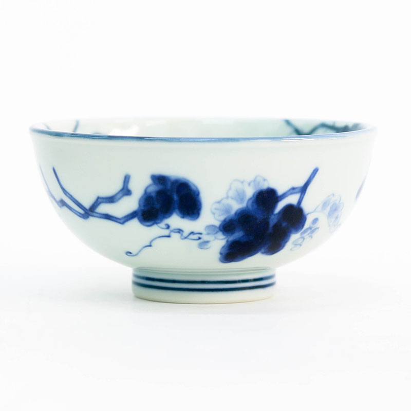 Chén sứ Nhật Bản, chén bát gốm sứ, bát ăn cơm, chén ăn cơm 11.5cm (Trái nho) thương hiệu 