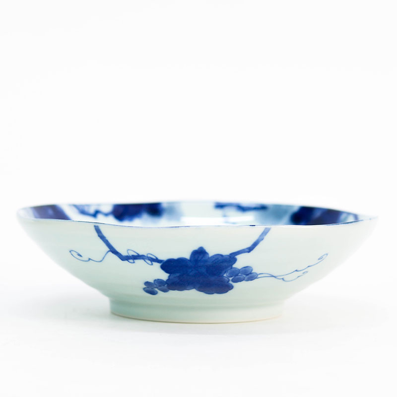 Đĩa sứ Nhật Bản, đĩa gốm sứ sâu lòng, đĩa gốm sứ sâu lòng 17cm (Trái nho) thương hiệu 
