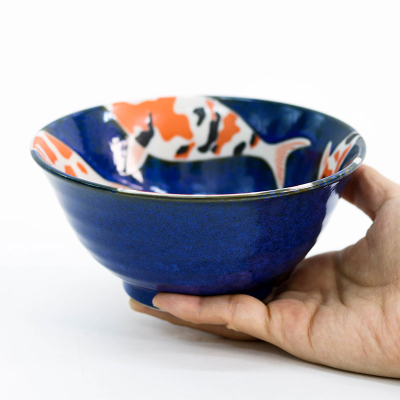 Tô sứ Nhật Bản 15cm (Cá Koi) thương hiệu 