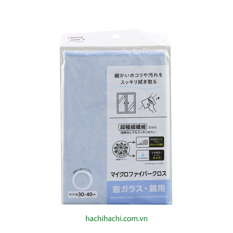 Khăn lau gương, kính Microfiber 30x40cm