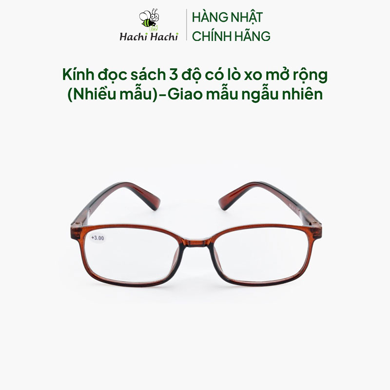Kính đọc sách 3 độ có lò xo mở rộng (Nhiều mẫu)-Giao mẫu ngẫu nhiên thương hiệu 