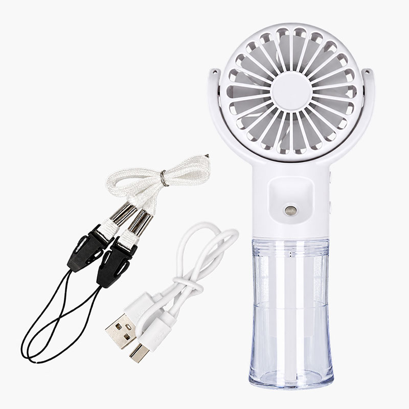 Quạt cầm tay mini phun sương mát lạnh sạc USB Type-C thương hiệu 