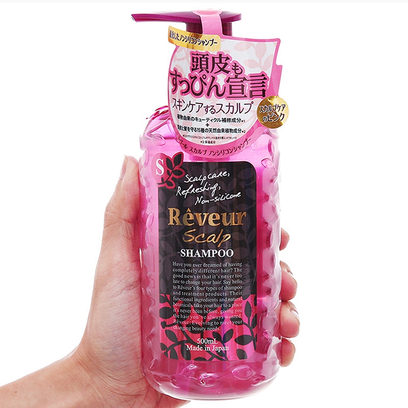 Dầu gội chăm sóc da đầu và ngăn ngừa gàu ngứa Rêveur 500ml Không silicon thương hiệu 
