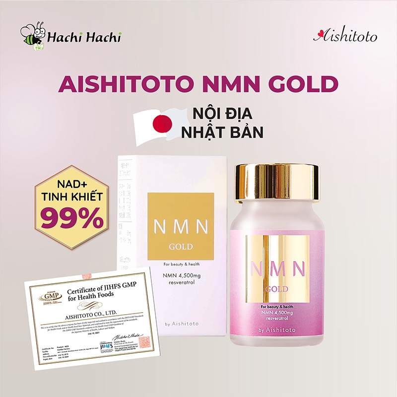 TPBVSK: Viên uống hỗ trợ chống lão hóa Aishitoto NMN Gold 60 viên thương hiệu 