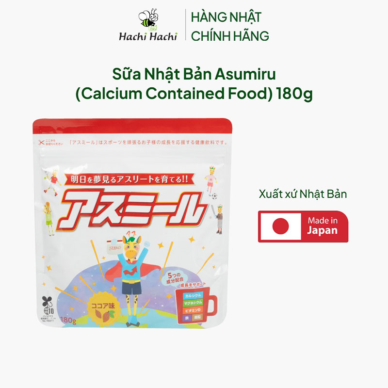 TPBS: Sữa Nhật Bản Asumiru (Calcium Contained Food) 180g thương hiệu RYOKUOU