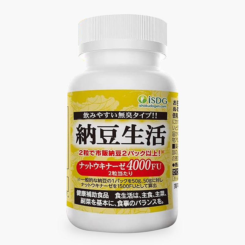 TPBVSK: Viên uống iSDG nattokinase Nhật Bản 4000 FU 60 viên, tan cục máu đông, tốt cho tim mạch thương hiệu 