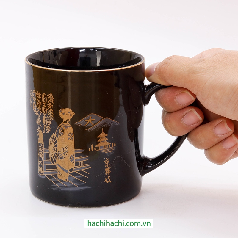 Ly sứ Nhật Bản 300ml có quai - Maiko, dùng được lò vi sóng thương hiệu 