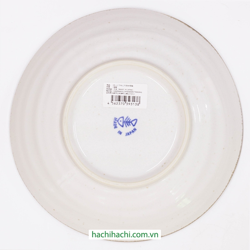 Đĩa sứ Nhật Bản 21cm lòng sâu - Mèo con, dùng được lò vi sóng thương hiệu 