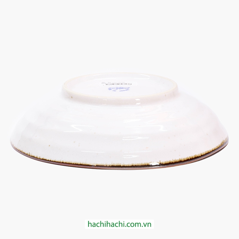 Đĩa sứ Nhật Bản 21cm lòng sâu - Mèo con, dùng được lò vi sóng thương hiệu 