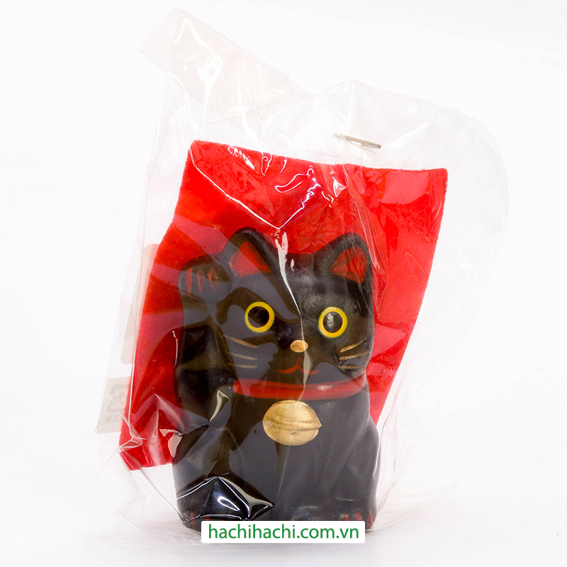 Mèo may mắn trang trí 5cm (đen) thương hiệu KANEWAKA