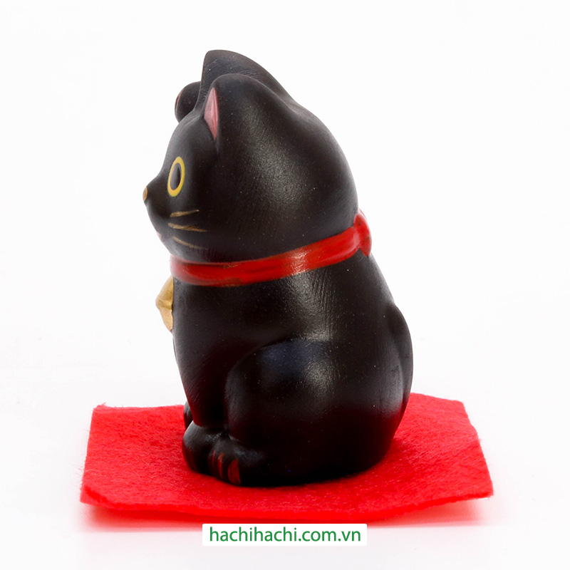 Mèo may mắn trang trí 5cm (đen) thương hiệu KANEWAKA