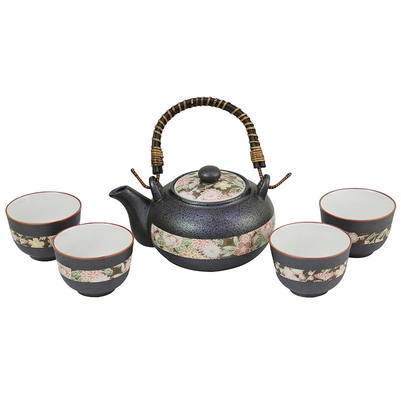 Bộ bình, ly sứ Nhật Bản (Hoa xuân) thương hiệu 