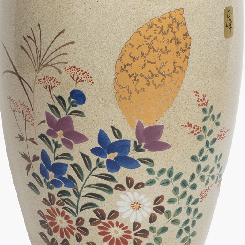 Bình hoa Nhật Bản cao cấp 15.5x27cm (Hoa hạ kim nguyệt) thương hiệu KANEWAKA