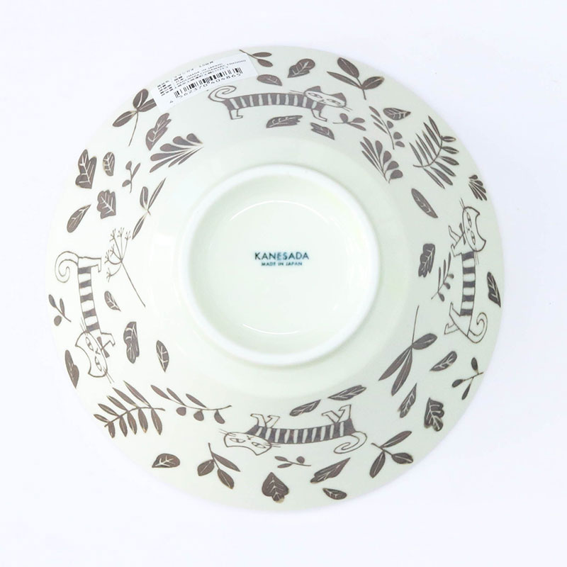 Tô sứ Nhật Bản, tô đại, bát ô tô, bát tô canh, bát ăn mì 16.8cm (Thế giới mèo), dùng được lò vi sóng thương hiệu KANEWAKA