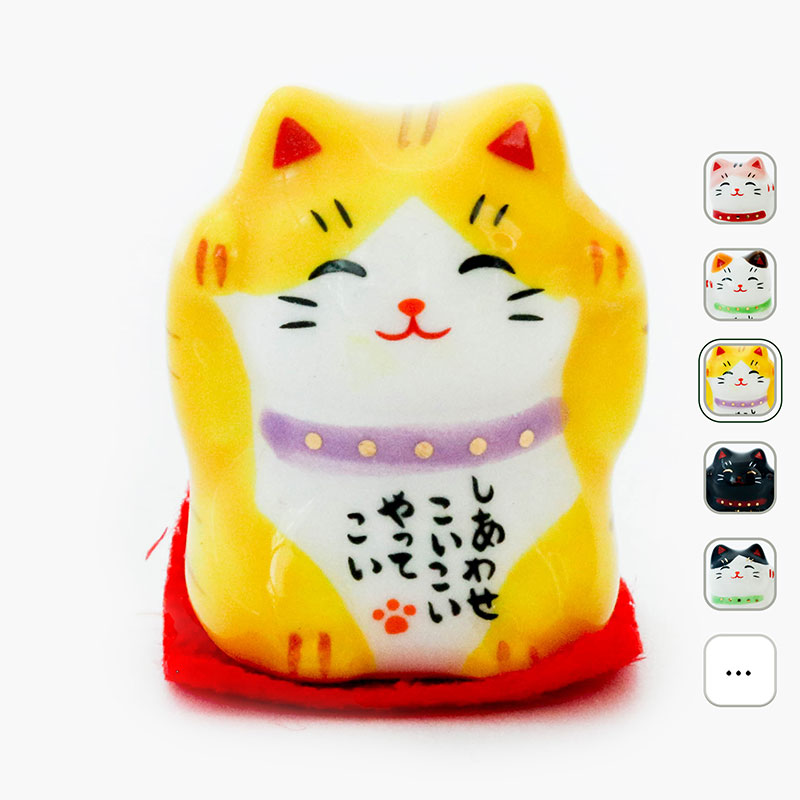 Mèo may mắn trang trí 2.5cm (Nhiều mẫu)-Giao mẫu ngẫu nhiên